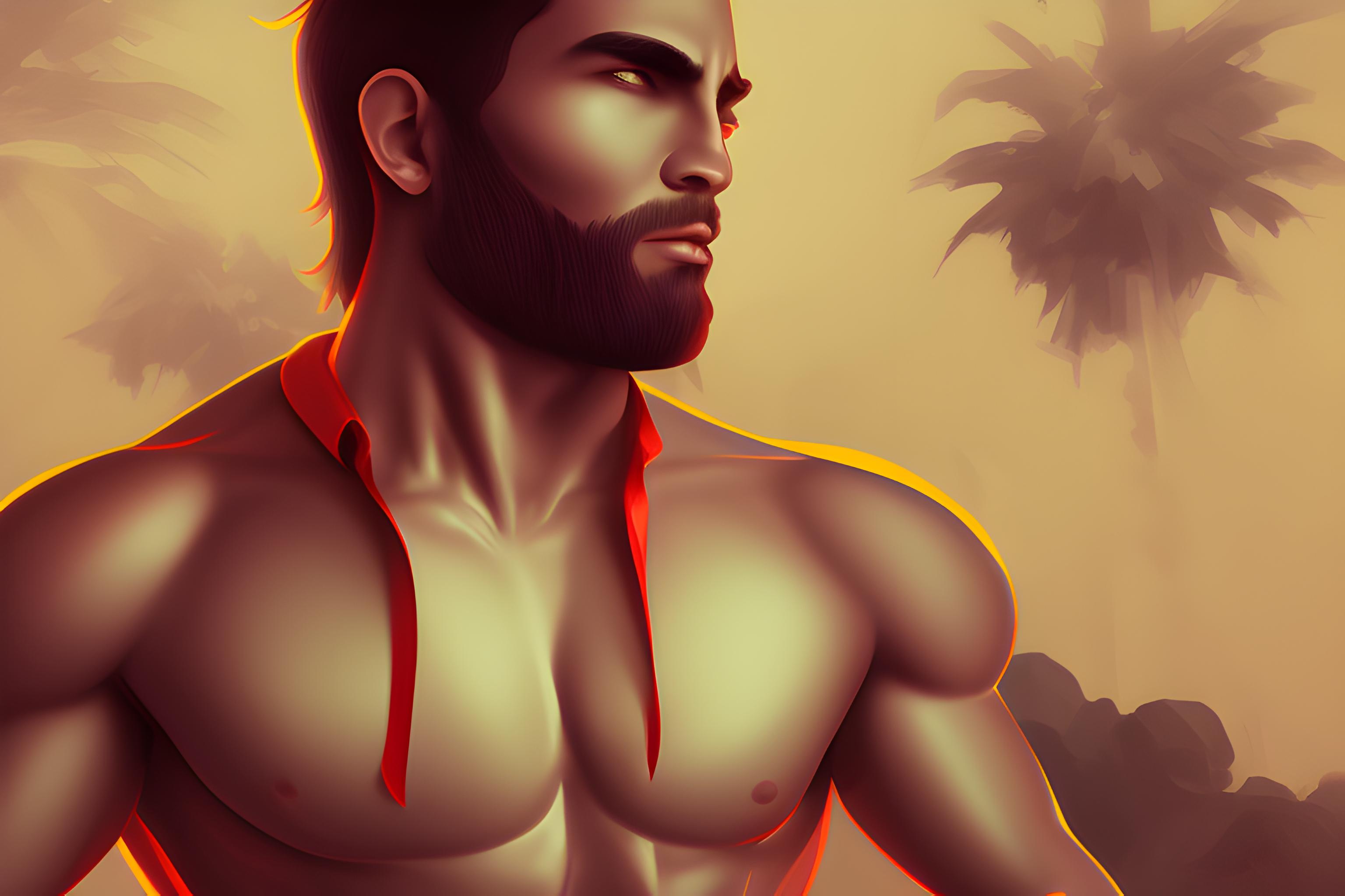 hombre sin camisa estilo millonario